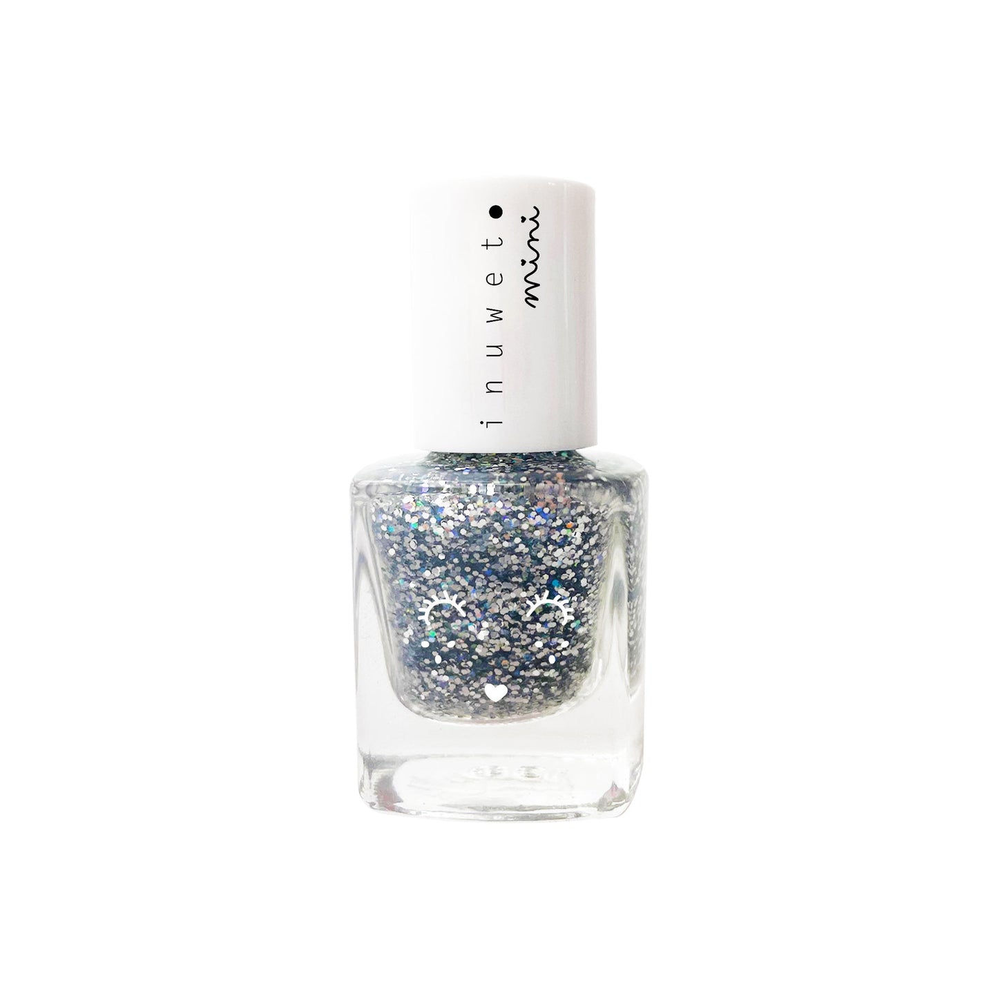 Esmalte de uñas Purpurina Plateada - olor  VAINILLA- INUWET