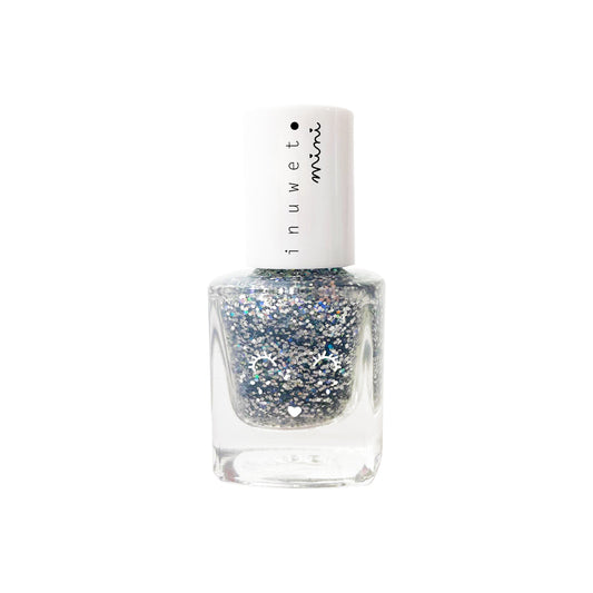 Esmalte de uñas Purpurina Plateada - olor  VAINILLA- INUWET
