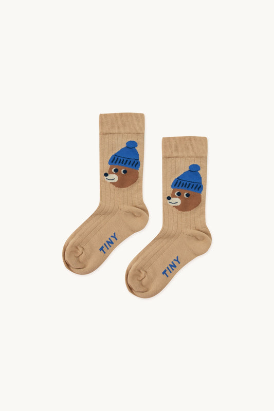 Calcetines medianos BEAR camel- TINY COTTONS