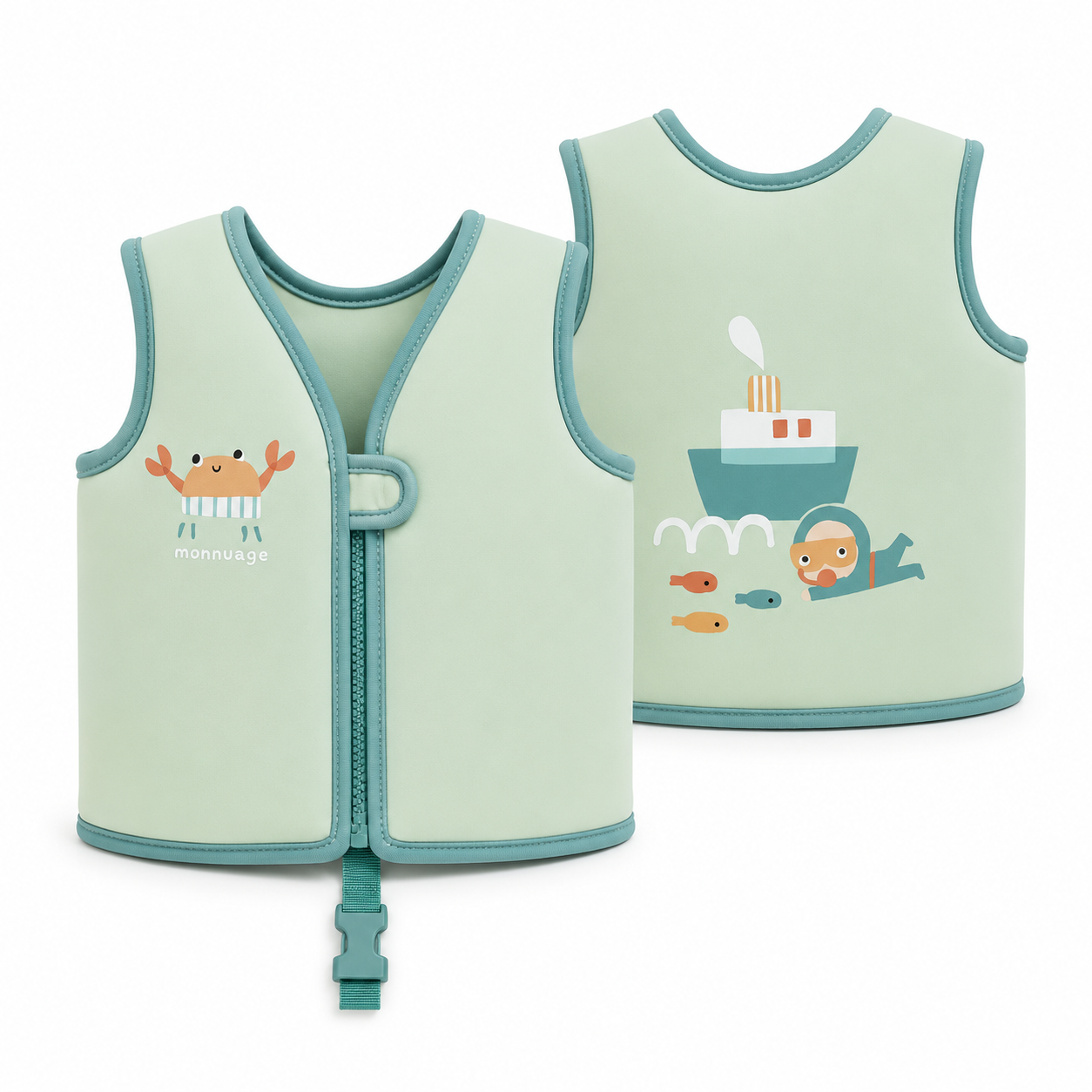 Chalecos Flotabilidad Menta Diver - MONNUAGE