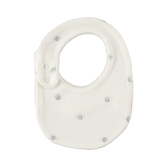 Babero reversible ENJOY estampado SUN en azul- LILLYMOM
