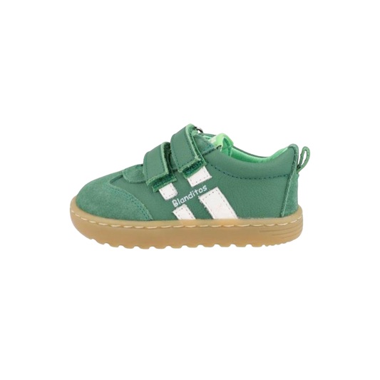 Deportiva respetuosa piel LISBOA verde- BLANDITOS by CRIO'S