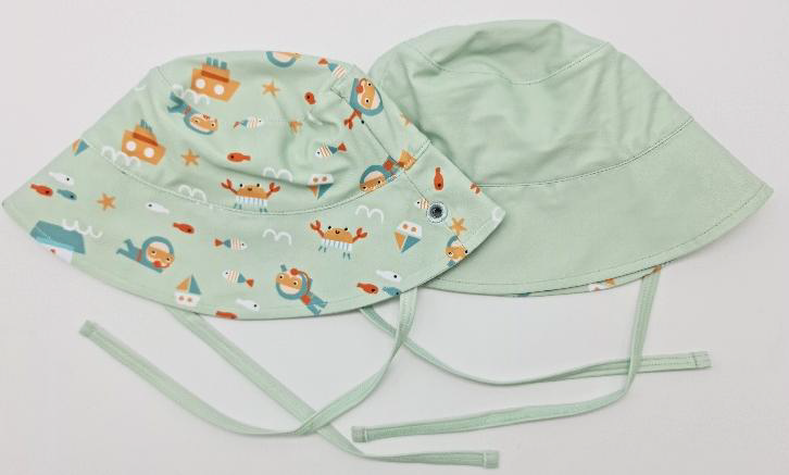 Gorro Buket reversible con protección solar UPF 50+- MONNUAGE