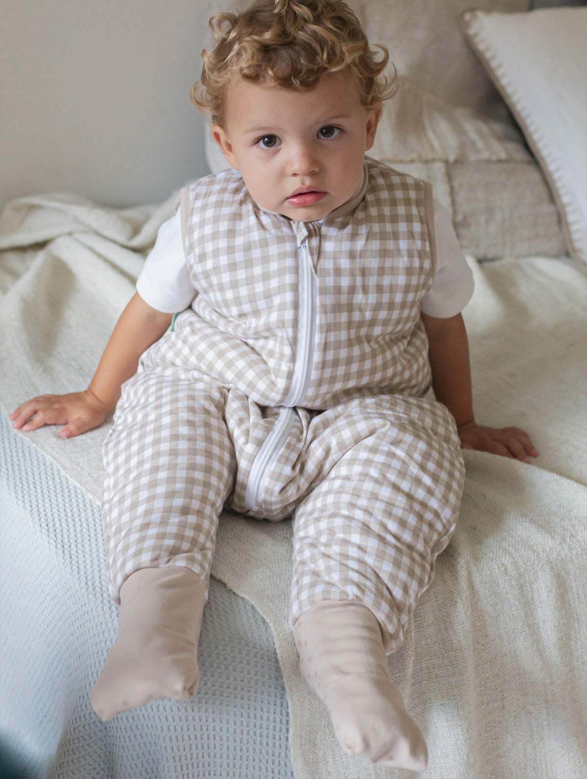 Pijama manta con calcetines antideslizantes VICHY BEIGE TOG 2.5- MOLIS & CO