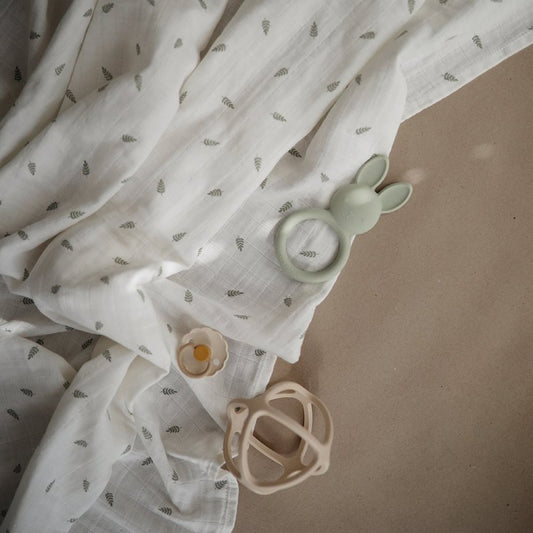 Muselina estampada Hojas- MUSHIE