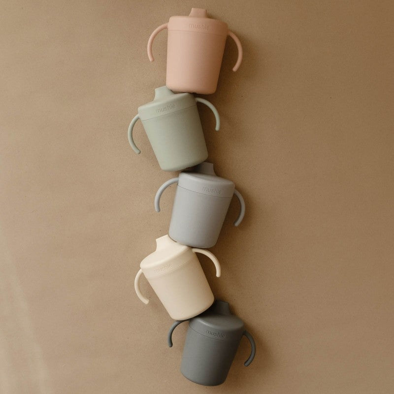 Taza didáctica con asas Rosa- MUSHIE