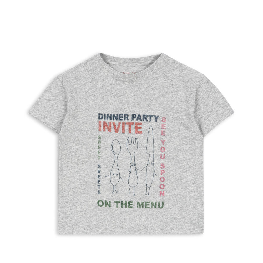 Camiseta Cubiertos Gris-KONGES SLØJD
