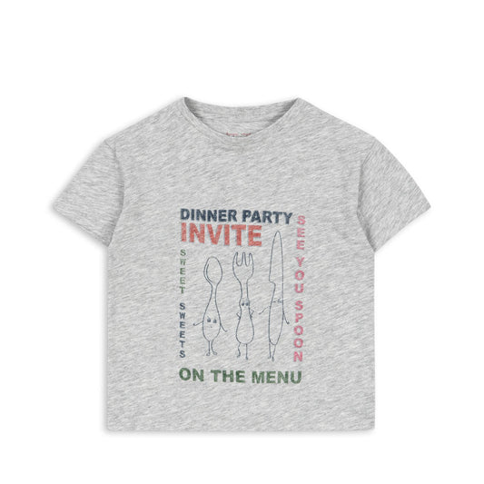 Camiseta Cubiertos Gris-KONGES SLØJD