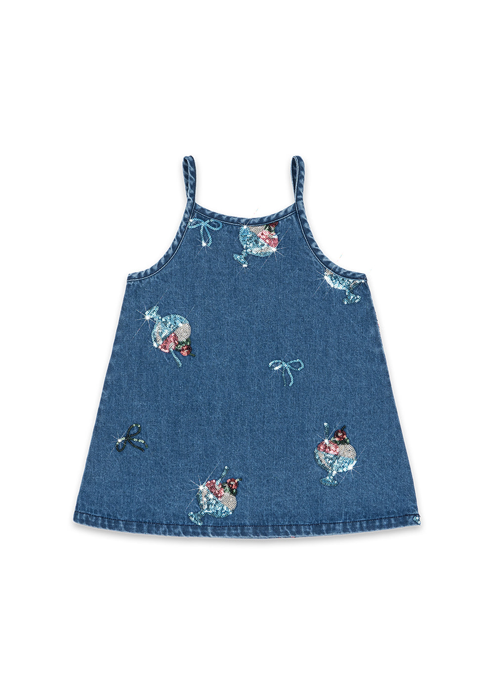Vestido tejano con lentejuelas de Helados -KONGES SLØJD