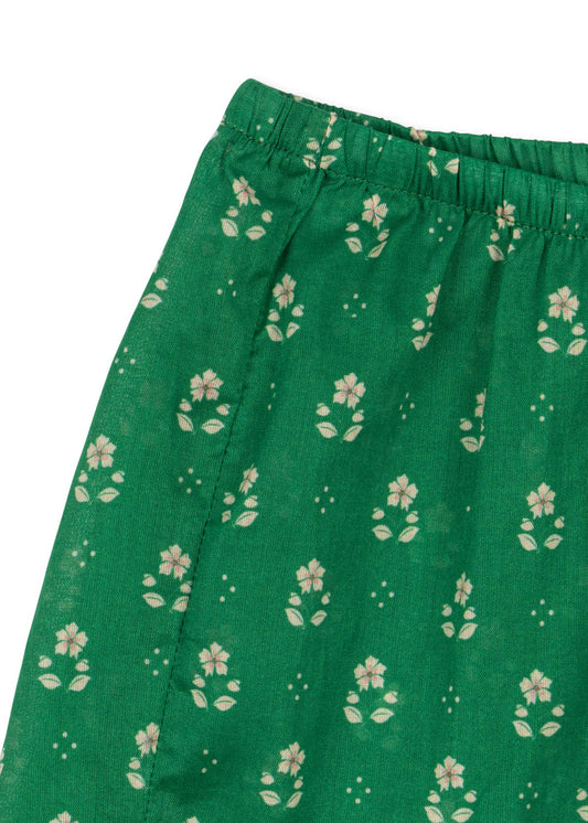Vestido Floral Verde Cami  -KONGES SLØJD
