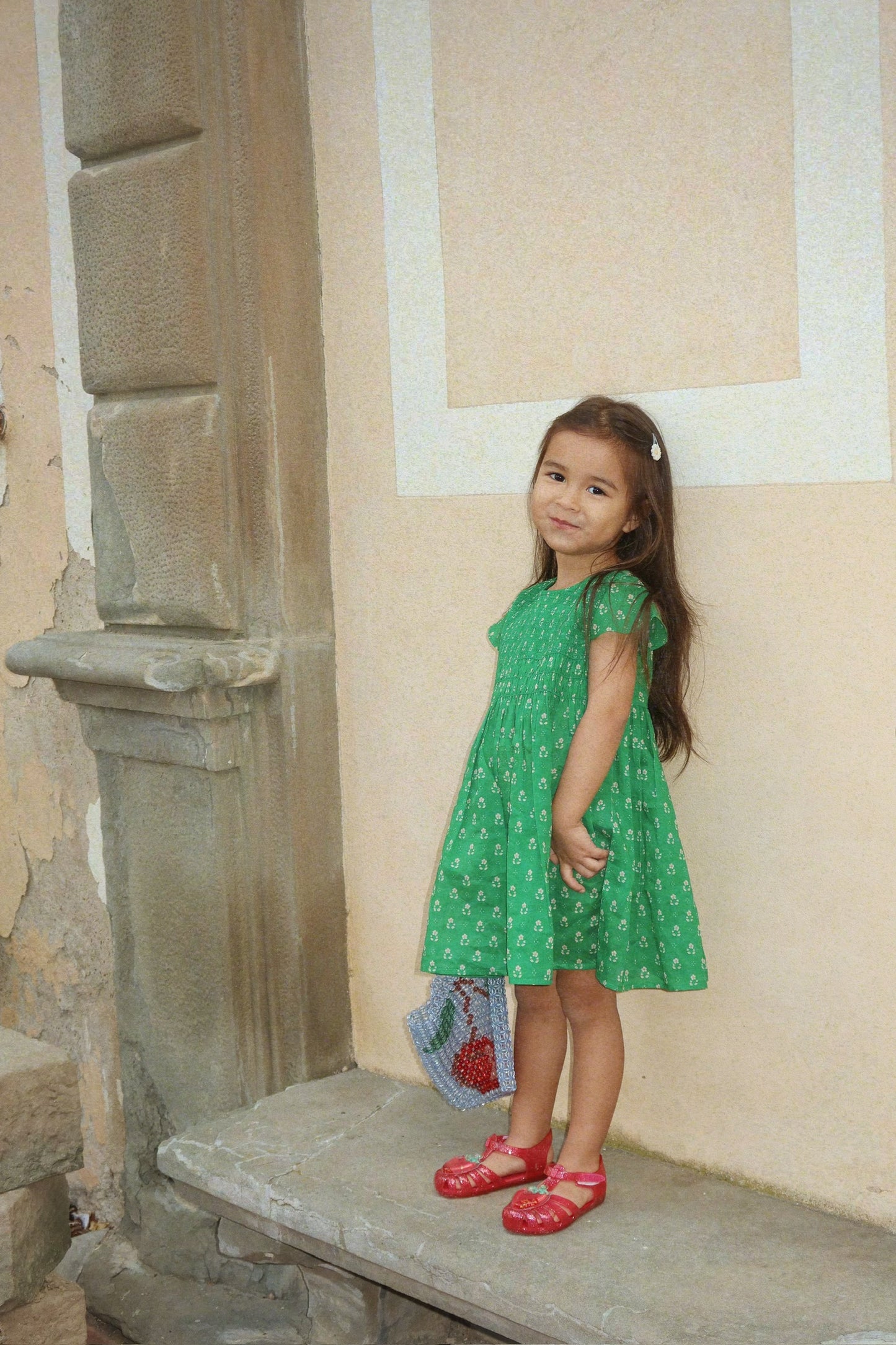 Vestido Floral Verde Cami  -KONGES SLØJD