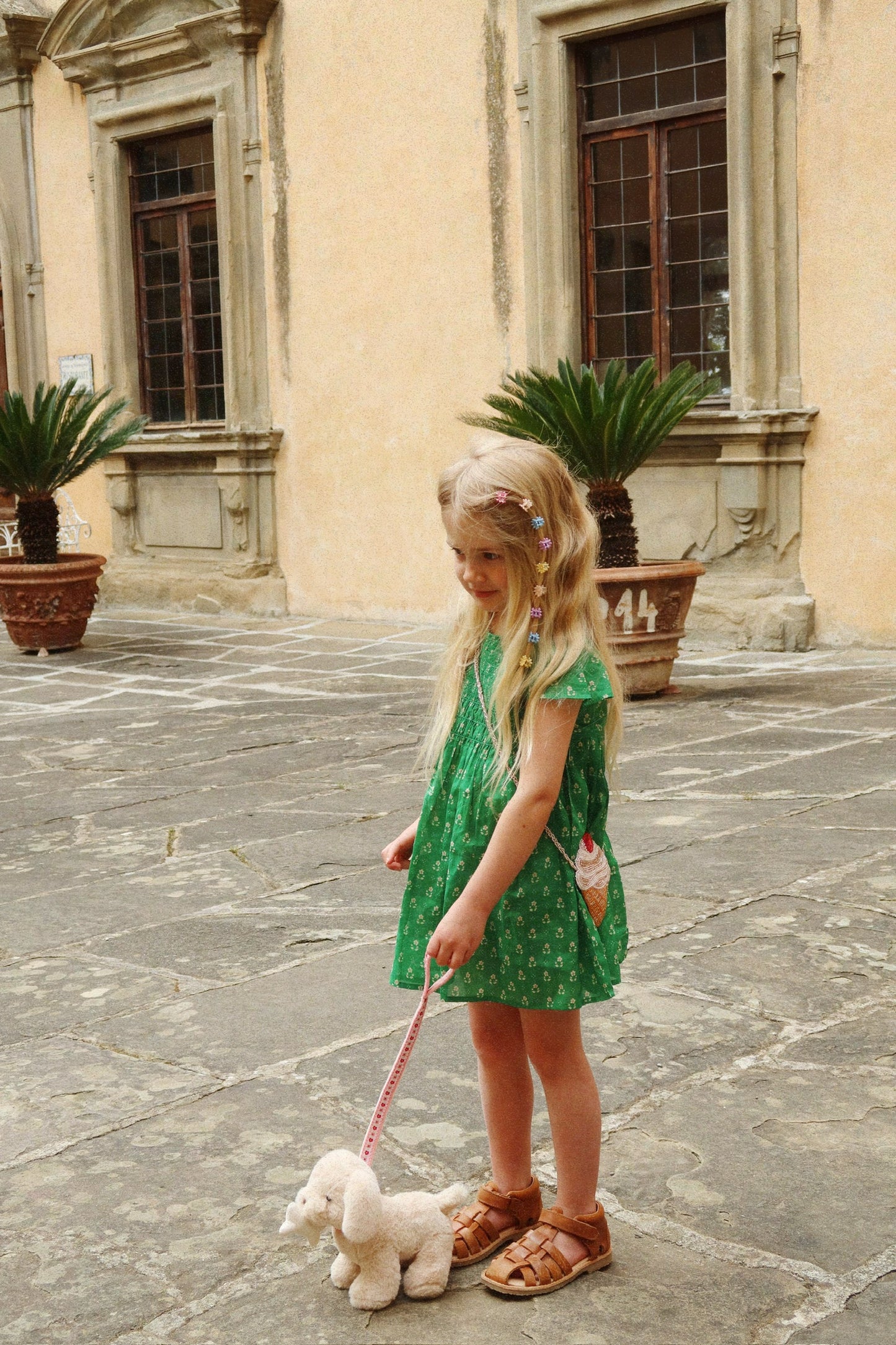 Vestido Floral Verde Cami  -KONGES SLØJD