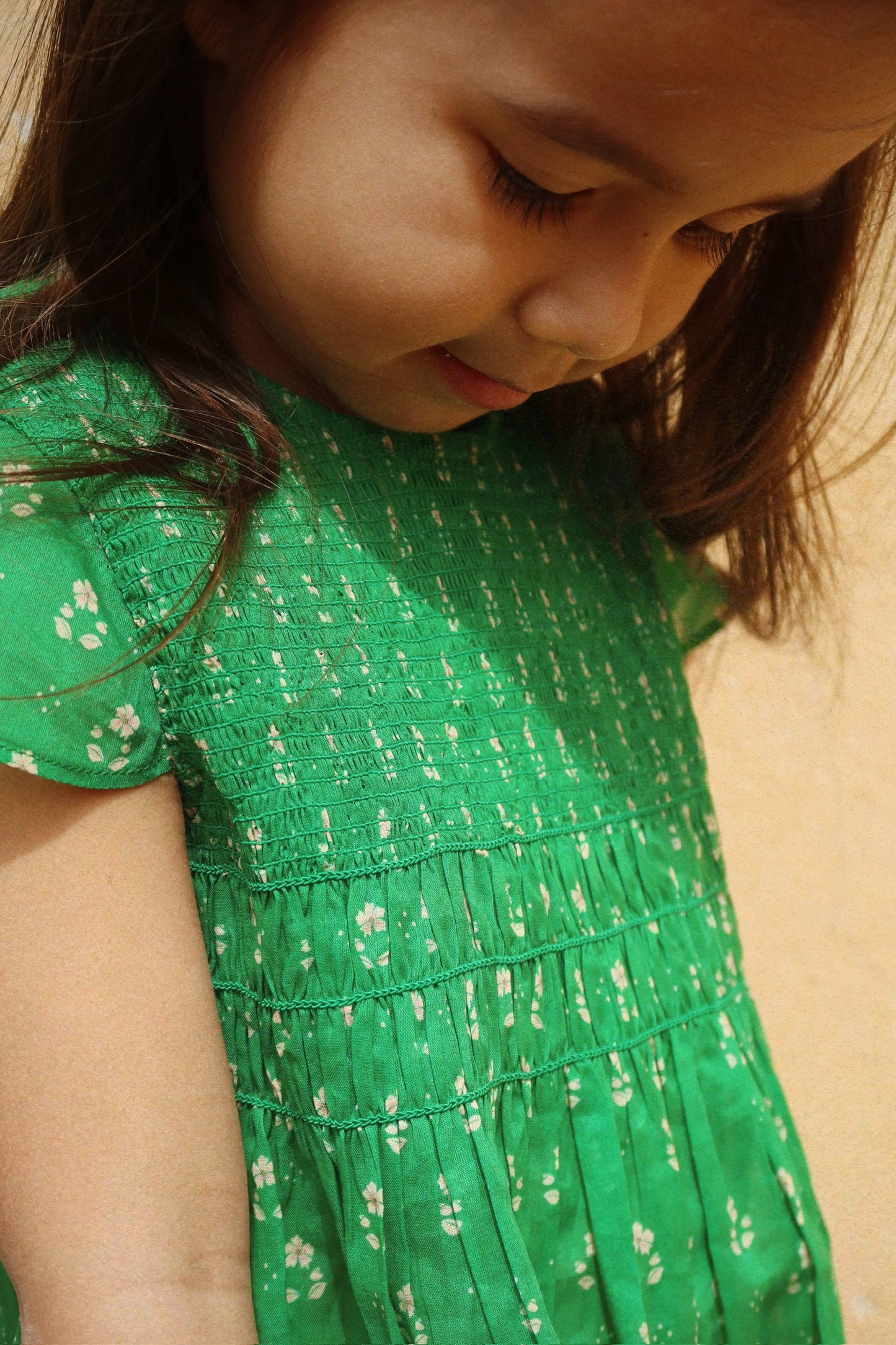 Vestido Floral Verde Cami  -KONGES SLØJD