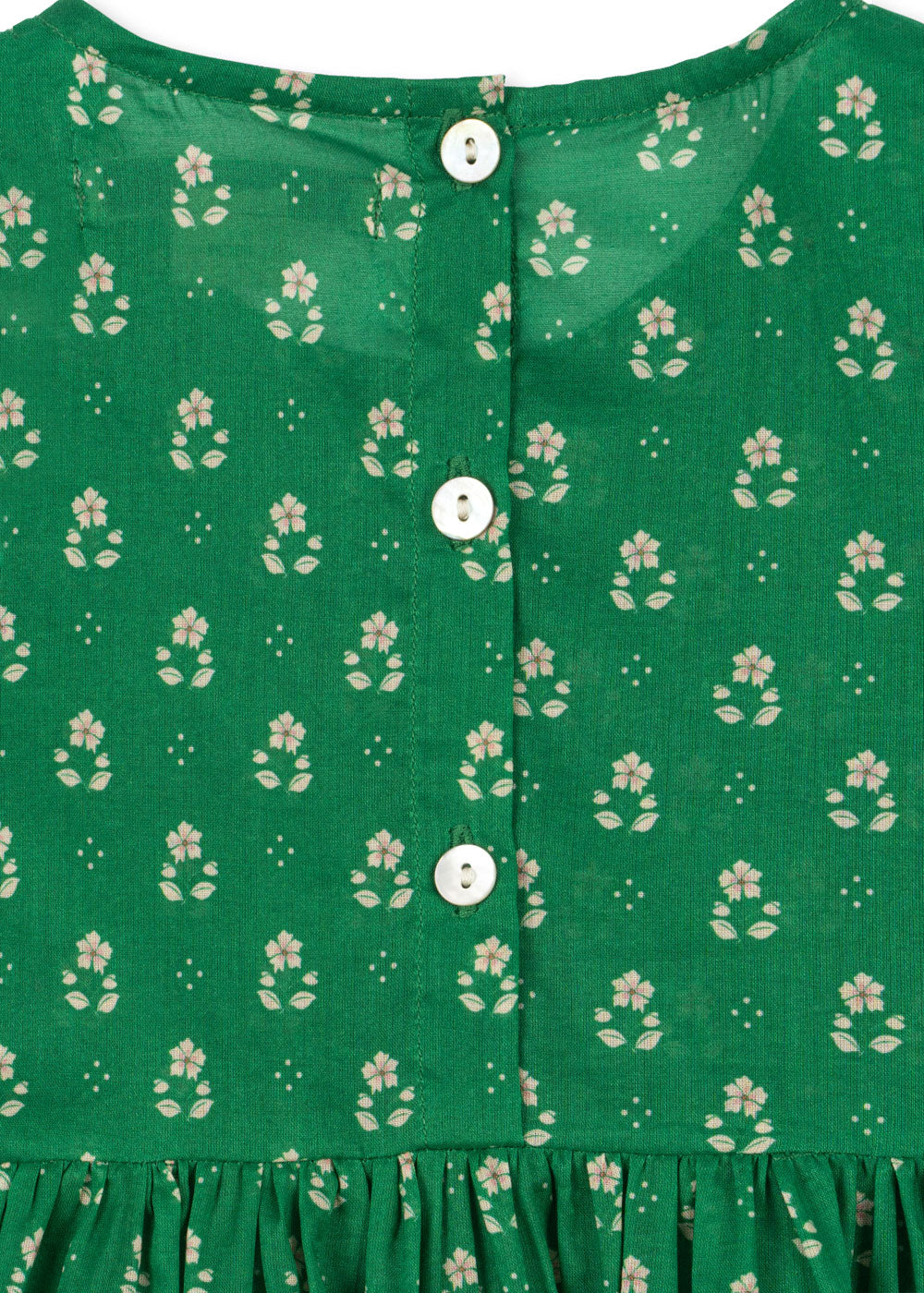Vestido Floral Verde Cami  -KONGES SLØJD