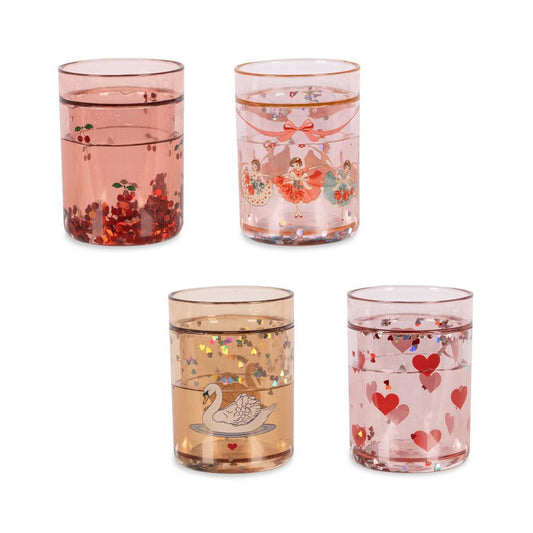 Vasos con purpurina Rosa - KONGES SLØJD