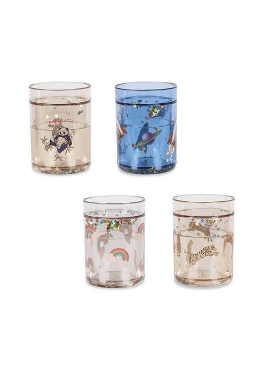 Vaso con purpurina multicolor- -KONGES SLØJD