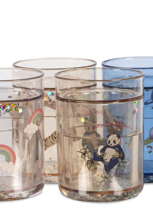 Vaso con purpurina multicolor- -KONGES SLØJD