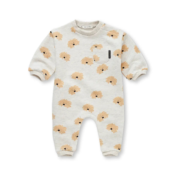 Mono de bebé con estampado de perro- SPROET & SPROUT