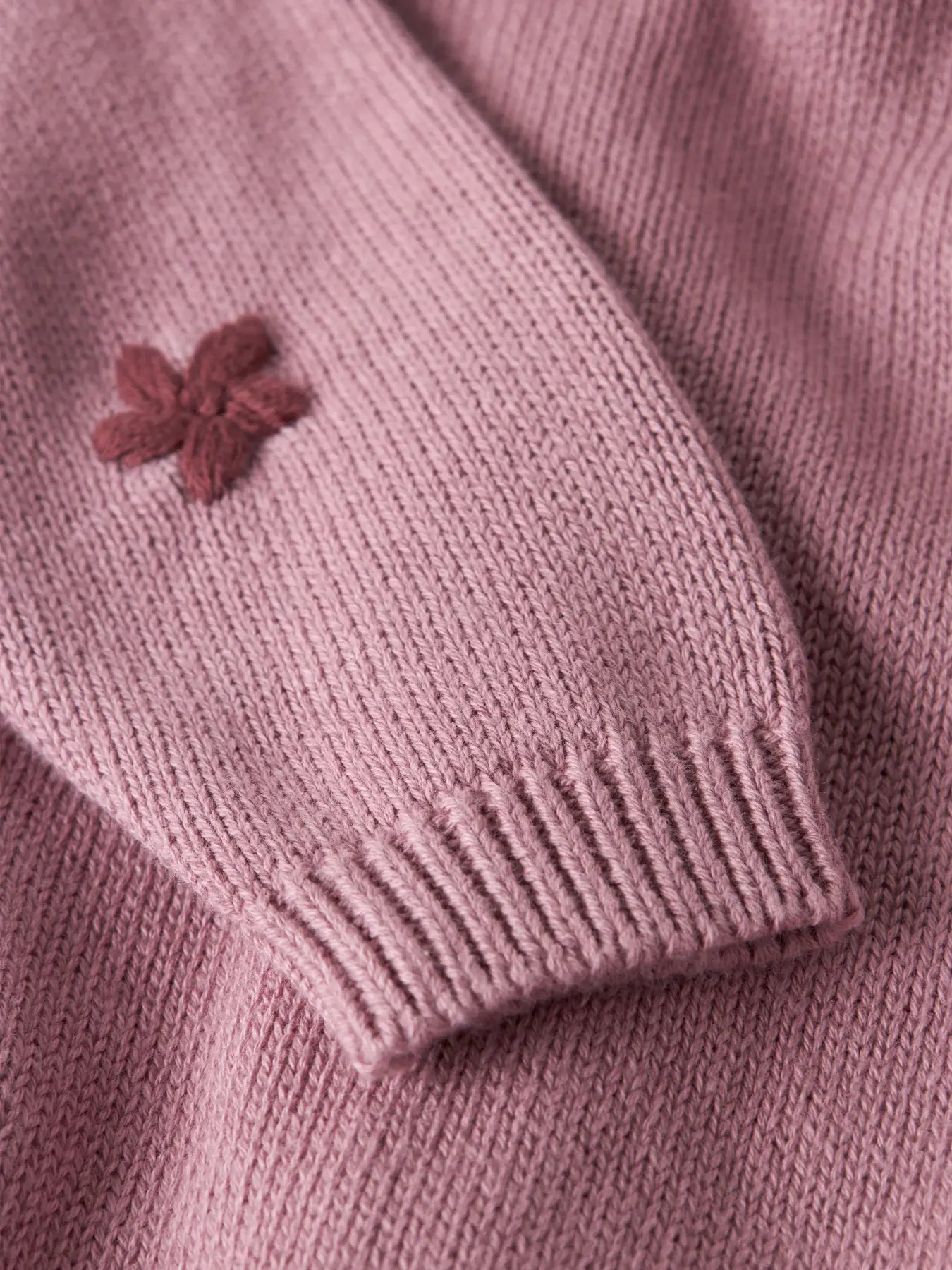 Chaqueta  Punto Flores Malva -NAME IT