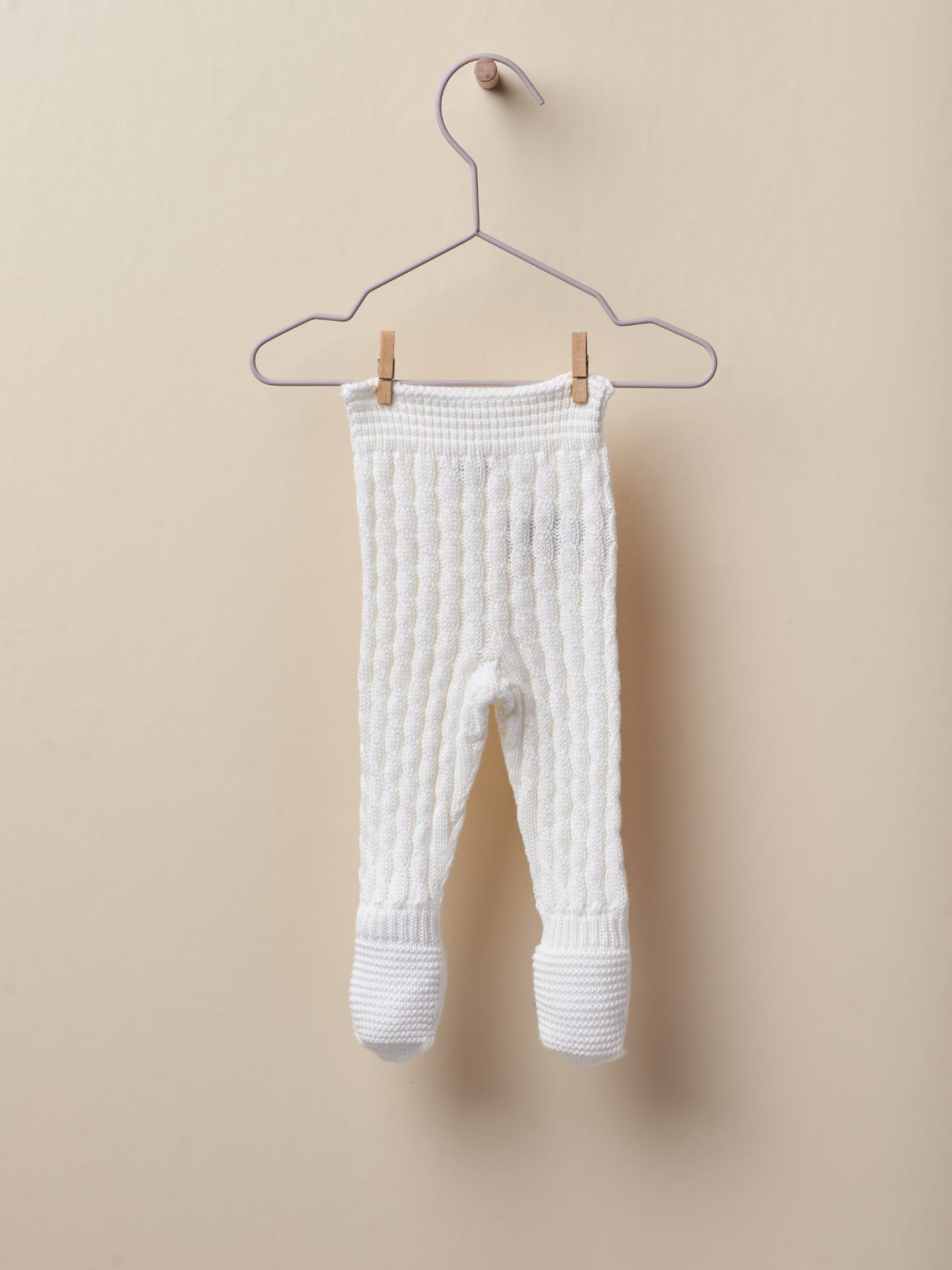 Pantalón con pies tejido en algodón orgánico - WE DOBLE