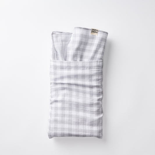 Muselina cuadros vichy gris y blanco- RALET RALET