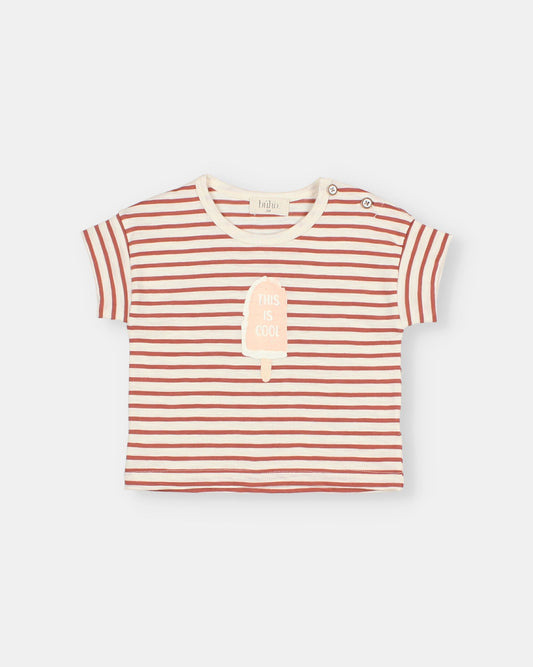 Camiseta de rayas con helado - Búho